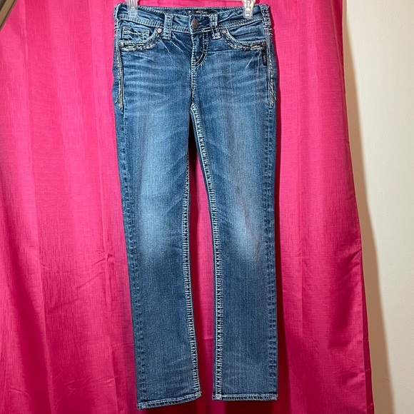 SILVER JEANS CO. SUKI LOW RISE BOOTCUT SIZE 25 - Picture 4 of 15